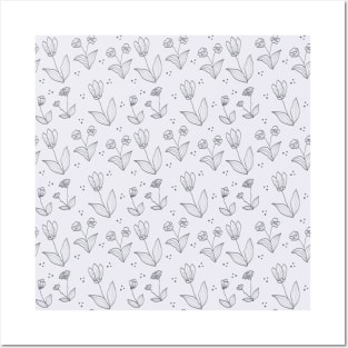 Hand Drawn Floral Pattern #4 Posters and Art